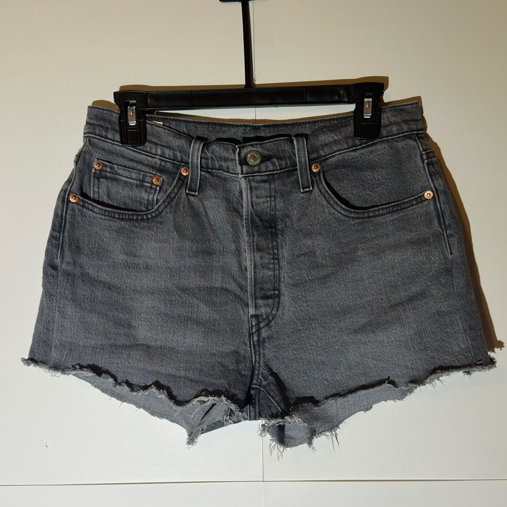 Levi's Gray Denim Cutoff Jean Shorts